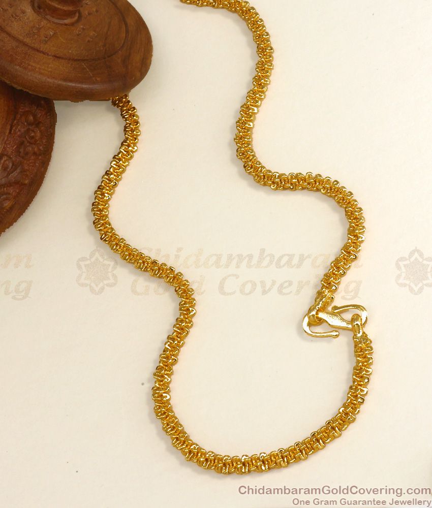 CHRT64 One Gram Gold Chain Spring Design Stylish Collection