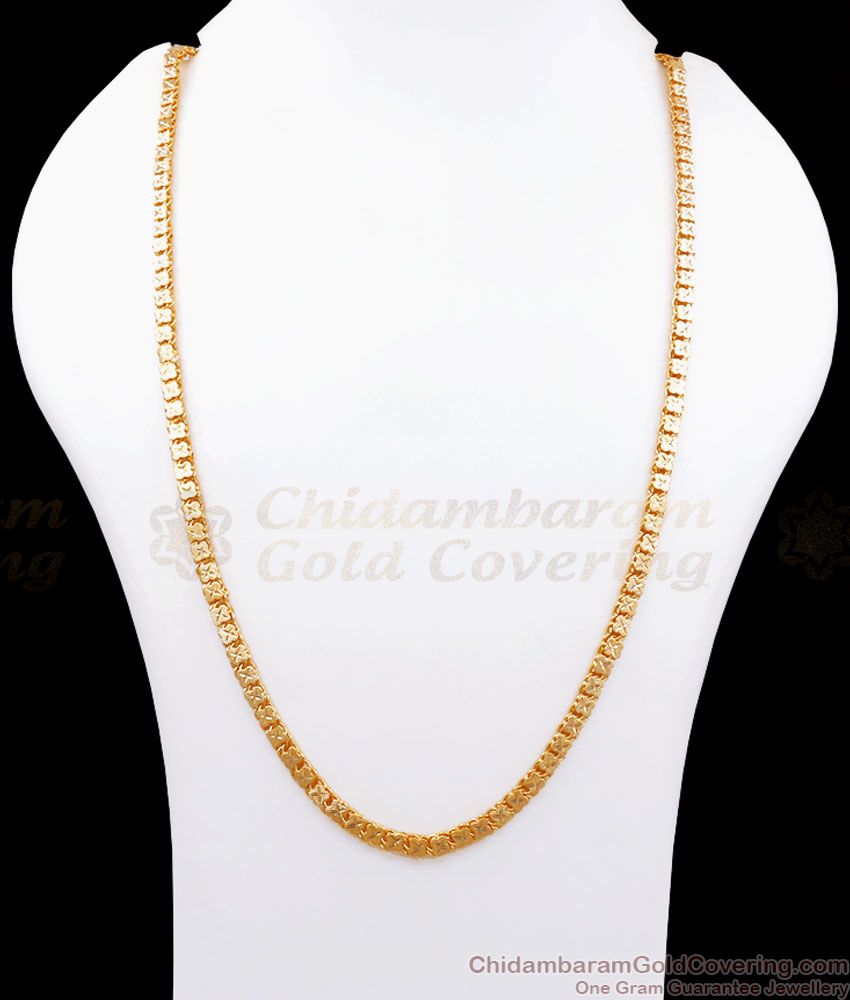 CHRT69 Floral Design Gold Plated Daily Wear Chain Collections