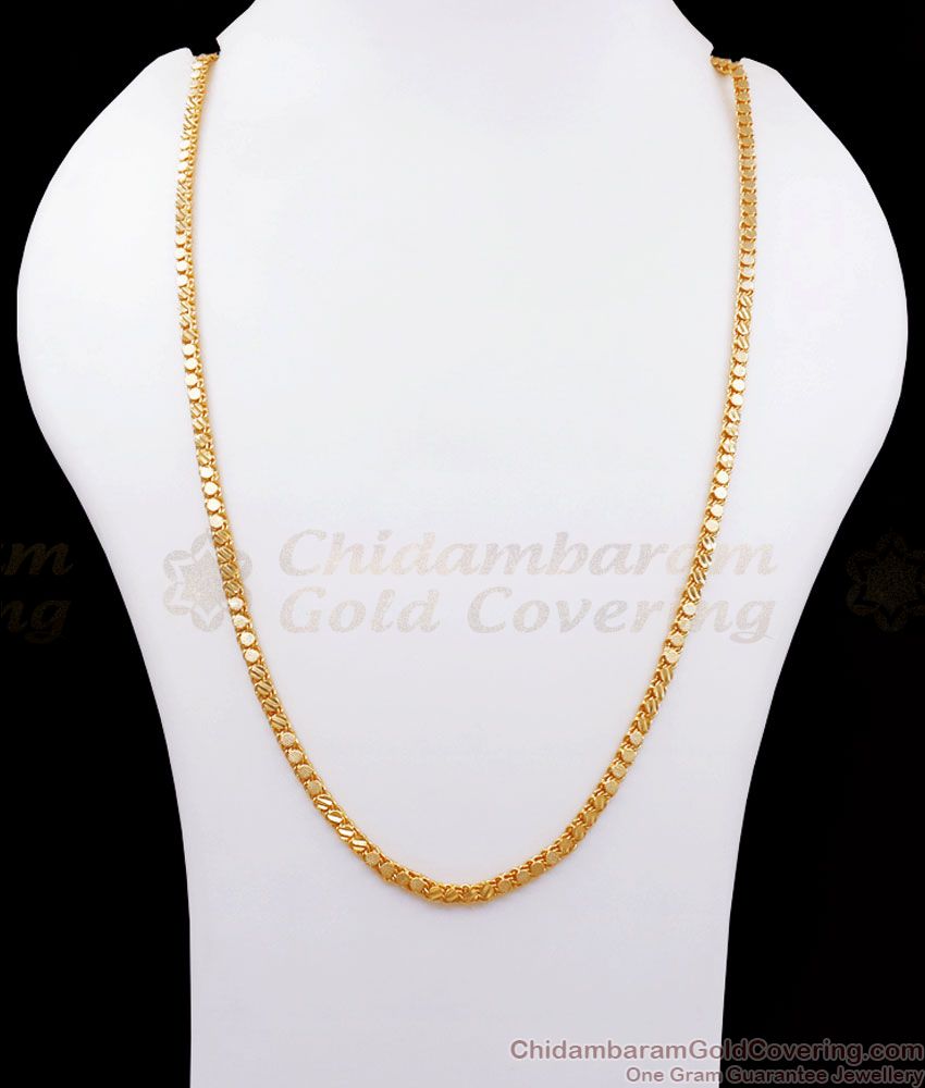 CHRT71 Oval Design Kerala Pattern 1 Gram Gold Chain Shop Online