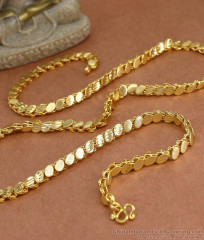 CHRT76-LG - 30 Inches Long Traditional South Indian Oval Link Gold Plated Ethnic Chain CHRT76-LG - 30 Inches Long Traditional South Indian Oval Link Gold Plated Ethnic Chain