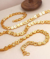 CHRT79 -LG 30 Inch Long Traditional Gold Plated Chain Floral Design Bollywood Fashions