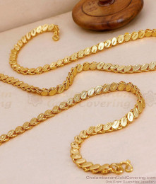 CHRT81-LG - 30 Inches Long One Gram Gold Oval Shaped Chain Matt Finish CHRT81-LG - 30 Inches Long One Gram Gold Oval Shaped Chain Matt Finish