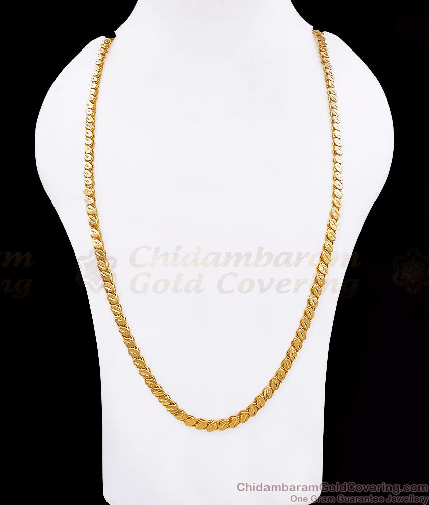 CHRT81-LG - 30 Inches Long One Gram Gold Oval Shaped Chain Matt Finish CHRT81-LG - 30 Inches Long One Gram Gold Oval Shaped Chain Matt Finish