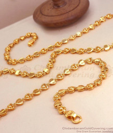 CHRT85-LG 30 Inch Long Heart Designs Gold Chain Regular Use Collections CHRT85-LG 30 Inch Long Heart Designs Gold Chain Regular Use Collections