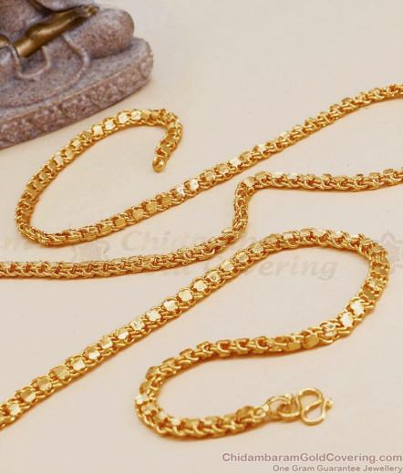 Tennampoo Design Chain CHRT91-Lg 30 Inch Long Real Gold Design Chain Butterfly Pattern For Wedding