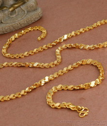 CHRT96-Lg 30 Inch Long Premium Quality Gold Plated S Cut Chain Design Online