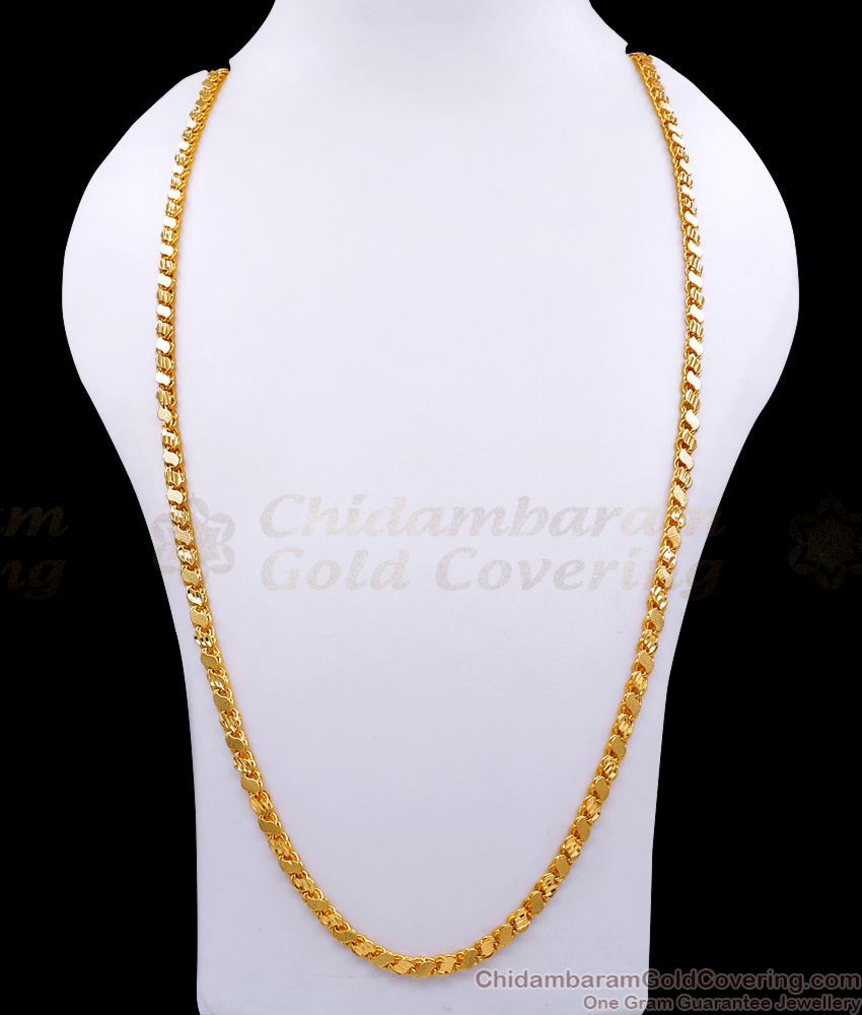 CHRT96-Lg 30 Inch Long Premium Quality Gold Plated S Cut Chain Design ...