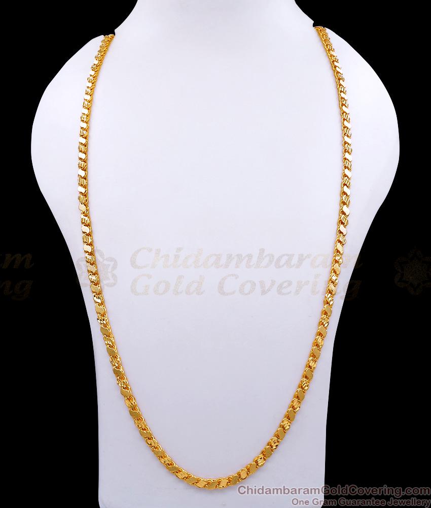 CHRT96-Lg 30 Inch Long Premium Quality Gold Plated S Cut Chain Design Online CHRT96-Lg 30 Inch Long Premium Quality Gold Plated S Cut Chain Design Online