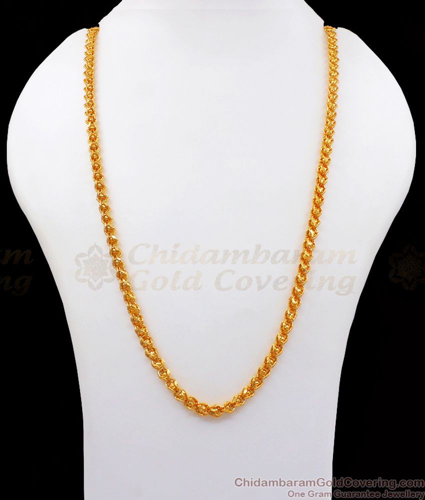 CKMN103 Gold Beads Traditional Chain daily Wear Shop Online