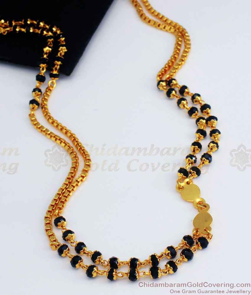 CKMN104 Black Beads Traditional Chain daily Wear Shop Online