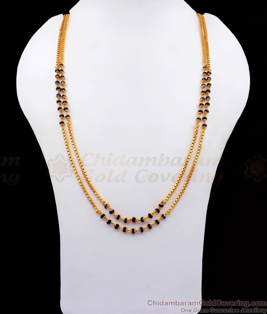 CKMN104 Black Beads Traditional Chain daily Wear Shop Online