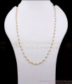 CKMN112 Traditional White Pearl Design Gold Plated Chain Shop Online