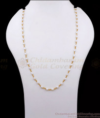 CKMN112 Traditional White Pearl Design Gold Plated Chain Shop Online CKMN112 Traditional White Pearl Design Gold Plated Chain Shop Online
