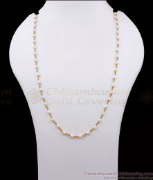 CKMN112 Traditional White Pearl Design Gold Plated Chain Shop Online CKMN112 Traditional White Pearl Design Gold Plated Chain Shop Online