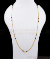 CKMN114 Thin Gold Plated Karugamani Chain Black Beads Collections