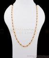 CKMN116 Red Pavalam Stone Gold Imitation Chain Shop Online