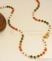 CKMN117 Unisex Multi Coral Stone Gold Plated Chain Daily Wear Collections