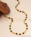CKMN130 New Arrival Black Beaded Crystal Chain 1 Gram Gold Jewelry
