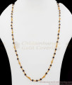 CKMN130 New Arrival Black Beaded Crystal Chain 1 Gram Gold Jewelry