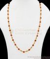 CKMN131 Traditional Red Coral Beads Gold Plated Chain For Daily Wear CKMN131 Traditional Red Coral Beads Gold Plated Chain For Daily Wear