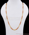CKMN133 Traditional Red Coral Stone Gold Beaded Chain Shop Online