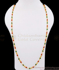 CKMN136-LG - 30 inches Long High Quality Gold Plated Navamani Malai Chains Shop Online CKMN136-LG - 30 inches Long High Quality Gold Plated Navamani Malai Chains Shop Online