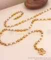 CKMN137 Kerala Design Gold Plated Chan White Coral Stone Collections