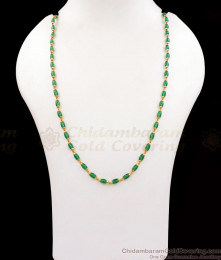 CKMN141 Stylish Emerald Stone 1 Gram Gold Chains Shop Online CKMN141 Stylish Emerald Stone 1 Gram Gold Chains Shop Online