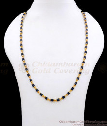 CKMN151-Lg 30 Inch Long Latest Traditional Black Beads Gold Chain Daily Wear Collections