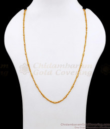 CKMN158 Beautiful Light Weight Gold Chain Small Cylindrical Design