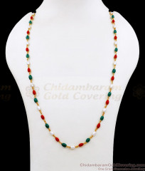 CKMN167 Oval Beads Gold Chain Pavazha Malai Designs CKMN167 Oval Beads Gold Chain Pavazha Malai Designs