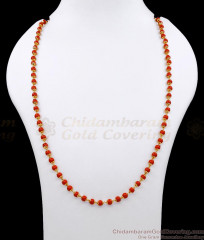 CKMN179 Traditional Red Coral Beads Gold Plated Chain At Affordable Price CKMN179 Traditional Red Coral Beads Gold Plated Chain At Affordable Price