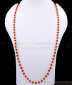 CKMN179-LG - 30 inches Long Traditional Red Coral Beads Gold Plated Chain At Affordable Price CKMN179-LG - 30 inches Long Traditional Red Coral Beads Gold Plated Chain At Affordable Price