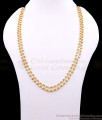 CKMN199 High Quality Double Line Pearl Chain Gold Plated Neck Chain Designs Online