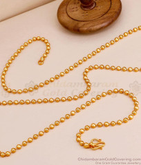 CKMN205 Thin Small Golden Beads Chain For Everyday Wear CKMN205 Thin Small Golden Beads Chain For Everyday Wear