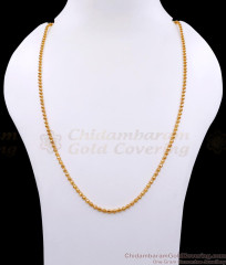 CKMN205 Thin Small Golden Beads Chain For Everyday Wear