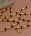 CKMN212 Buy One Gram Gold Black Beaded Chain Mangalsutra Design For Women CKMN212 Buy One Gram Gold Black Beaded Chain Mangalsutra Design For Women