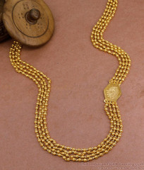 CKMN216-LG 30 Inch Long Golden Beads Multi Line Chain Design For Women CKMN216-LG 30 Inch Long Golden Beads Multi Line Chain Design For Women