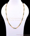CKMN223 Stylish Green Beads Gold Plated Chain Design Online CKMN223 Stylish Green Beads Gold Plated Chain Design Online