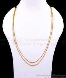 CKMN224 Buy Plain Gold Imitation Rettavadam Thin Chain For Women