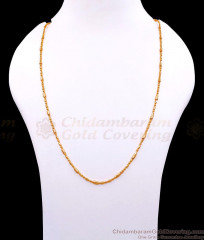 CKMN228 Daily Wear One Gram Gold Chain Small Tubes Design Online CKMN228 Daily Wear One Gram Gold Chain Small Tubes Design Online