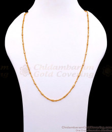 CKMN228 Daily Wear One Gram Gold Chain Small Tubes Design Online