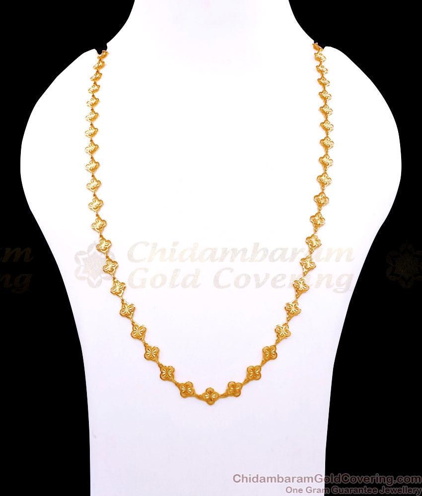 CKMN233 Buy Flower Charms One Gram Gold Chain Design For Women Wedding