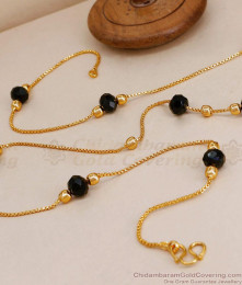 CKMN235 Traditional Micro Gold Plated Black Crystal Chain Design Shop Online