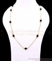 CKMN235 Traditional Micro Gold Plated Black Crystal Chain Design Shop Online