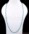 CKMN238-Lg 30 Inch Long Beautiful Sky Blue Crystal Beads Shpatik Mala Collections Shop Online