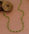 CKMN239-Lg 30 Inch Long Green Oval Crystal Beads Gold Plated Mala Online