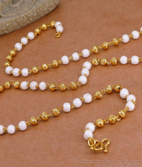 CKMN242 Classic Pearl Design Gold Imitation Milagu Mani Chain For Women CKMN242 Classic Pearl Design Gold Imitation Milagu Mani Chain For Women