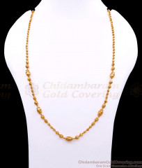 CKMN243 Daily Wear One Gram Gold Beaded Chain Traditional Jewelry Design CKMN243 Daily Wear One Gram Gold Beaded Chain Traditional Jewelry Design