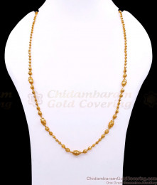 CKMN243 Daily Wear One Gram Gold Beaded Chain Traditional Jewelry Design